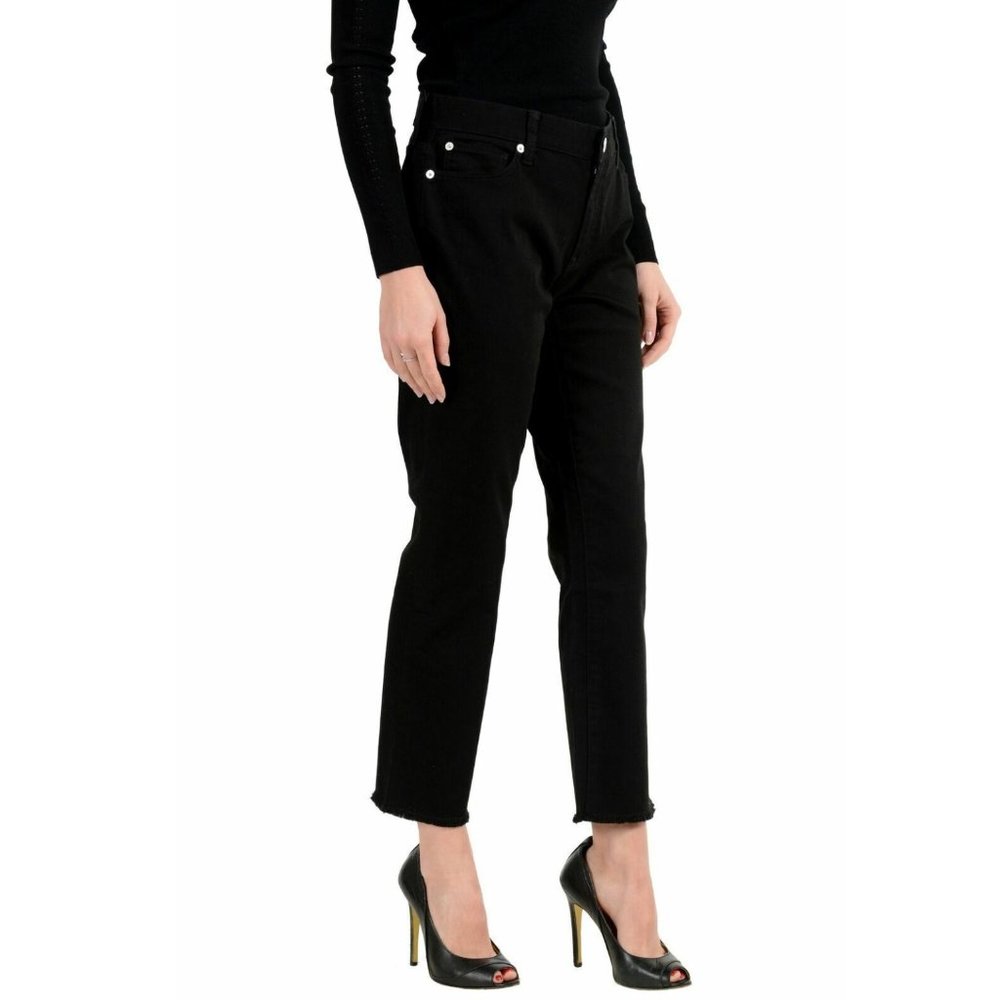 Burberry London Women's Black Slim Stretch Cropped Jeans W29